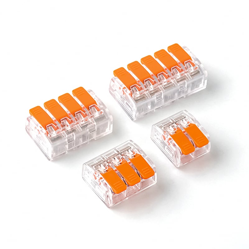 JINH transparent lever wire connectors with different port counts